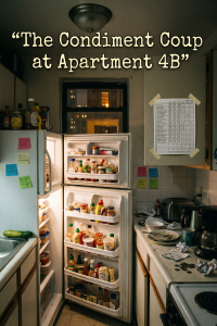 The Condiment Coup at Apartment 4B — AI Tale cover